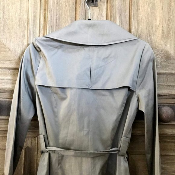 ELLE Trench Coat with ruffle detailing NWOT - Picture 5 of 8